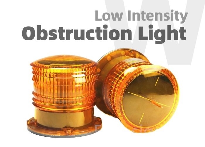 چراغ سدی خورشیدی قرمز پلی کربنات ثابت روشن از نوع LED Strobe Light