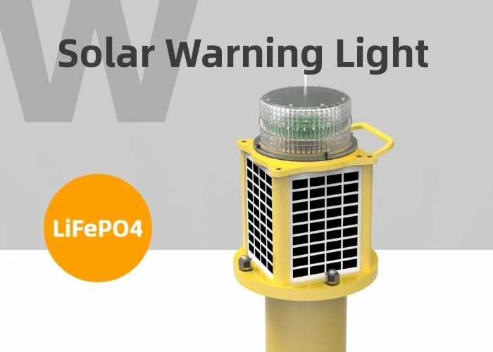 چراغ اخطار دریایی 6 تا 7 کیلومتری دید 4 فانوس ناوبری LED خورشیدی قرمز چشمک زن